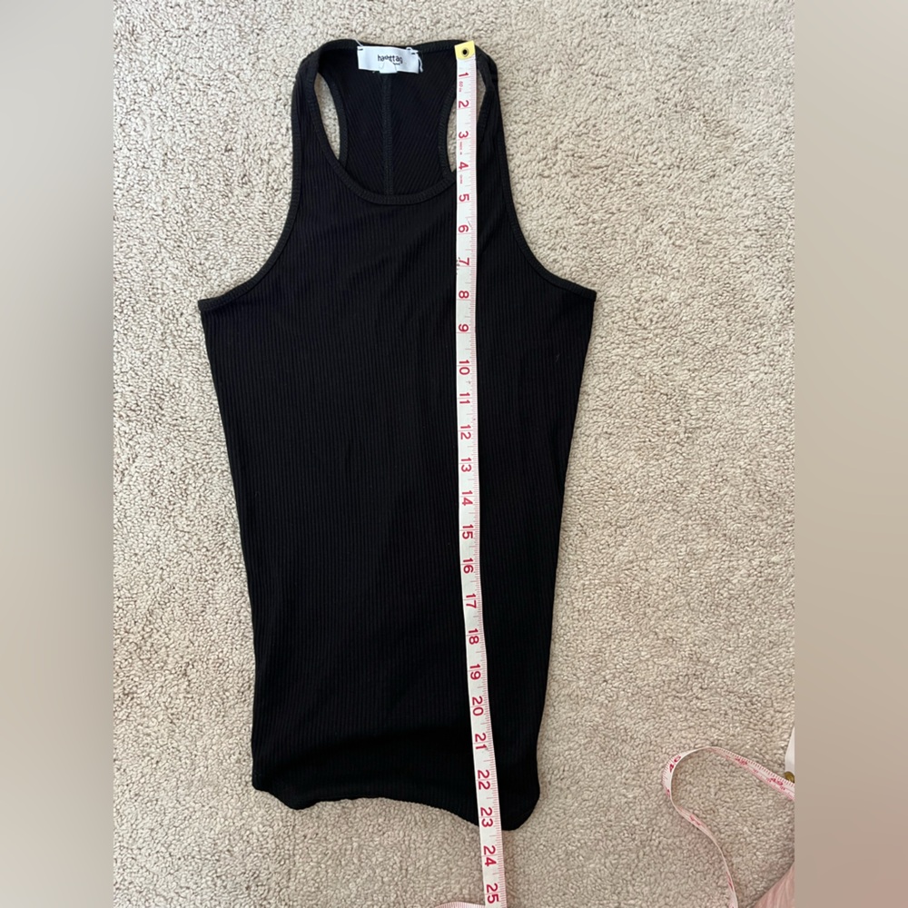 Hashttag Women’s Black Ribbed Sleeveless Racerback Tank Top Size Small - Picture 7 of 7